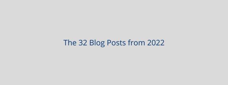 Blogs from 2022