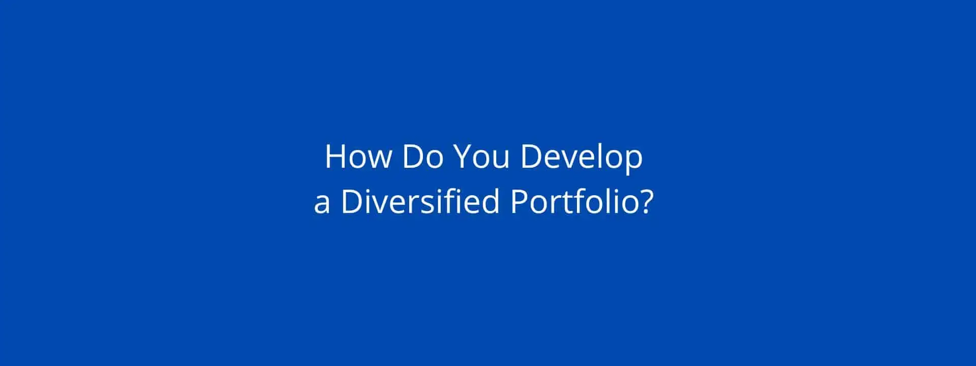 diversified portfolio discussed